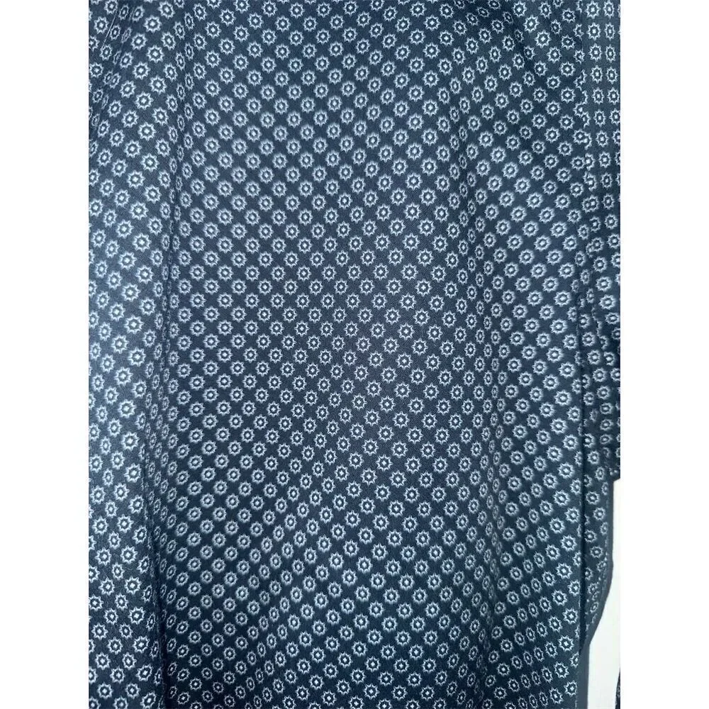 Ted Baker Men's Geometric‎ Print Long Sleeve Shirt Blue Size 4 Casual - Picture 3 of 7